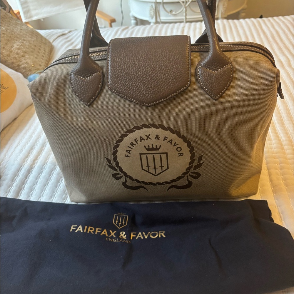 NWOT Fairfax & Favor Lemmington Jacquard Tote in Taupe 👜 🤎 - Picture 5 of 8